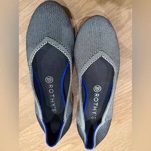 Rothy's Black and Gray Patterned Flats